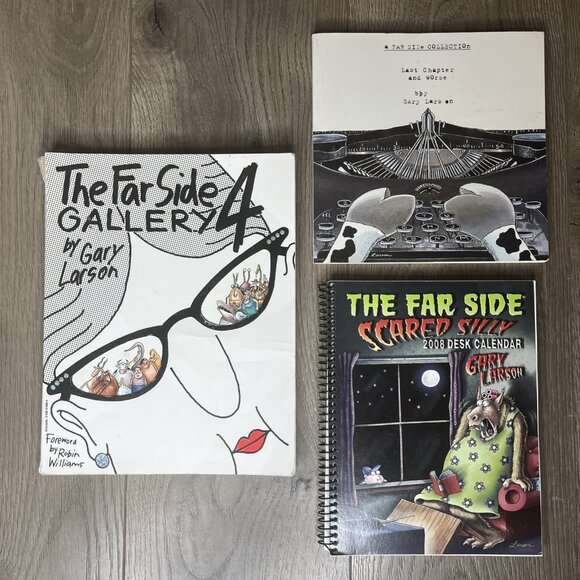 The Far Side Gary Larson Lot Of 3 - Gallery 4, 2008 Desk Calendar & Collection - Picture 3 of 16